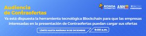 Audiencia de Contraofertas: Herramienta Blockchain ya dispuesta para oferta...