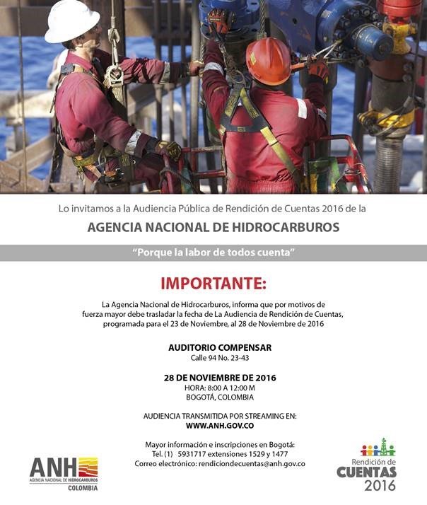 rendicion de cuentas ANH 2016
